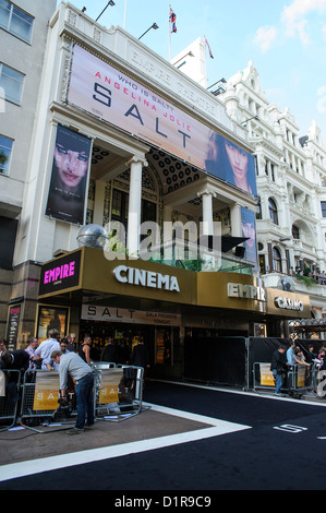 UK Premiere of SALT all'Empire Leicester Square, Londra, 16th agosto 2010. Foto di Julie Edwards Foto Stock