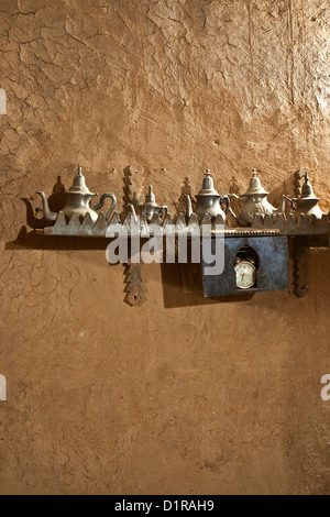 Il Marocco, vicino a Zagora, kasbah Ziwane. Museo delle Arti e Tradizioni da Valle di Draa. Foto Stock