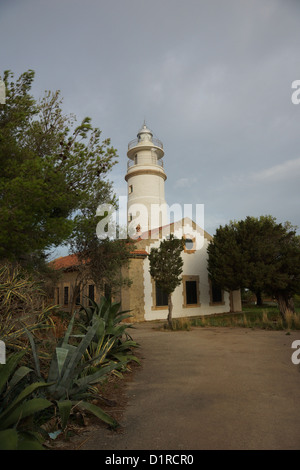 Sul Northwestcoast di Mallorca ligthhouses è stata importante per secoli per aiutare le navi di evitare le scogliere e Foto Stock