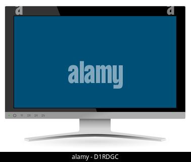 Illustrazione della televisione LCD / Monitor - su sfondo bianco Foto Stock