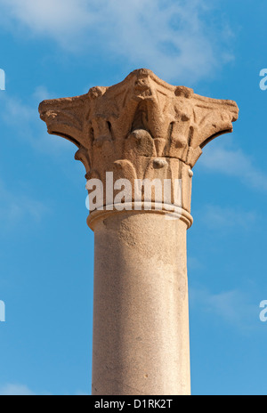 La colonna di Pompeo, Romano Colonna trionfale in Alessandria, Egitto Foto Stock