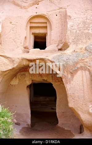 Inizio monastero cristiano di Zelve, Cappadocia Turchia Foto Stock