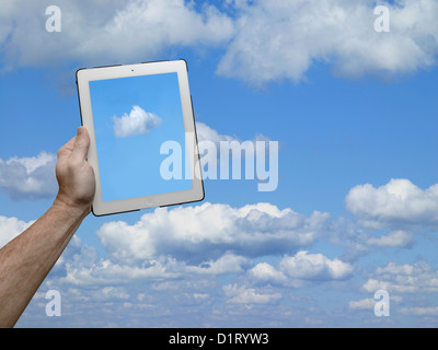 Il Cloud Computing su Mobile ideare Foto Stock