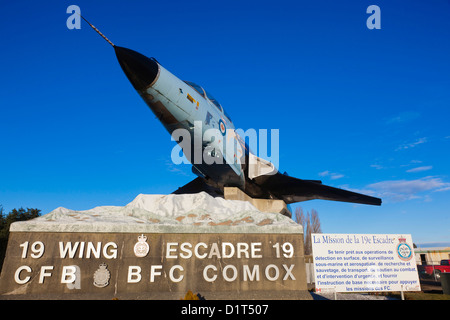 Canada, British Columbia, l'isola di Vancouver, Comox, Comox CFB airbase, CF-101 Voodoo fighter aircraft display Foto Stock