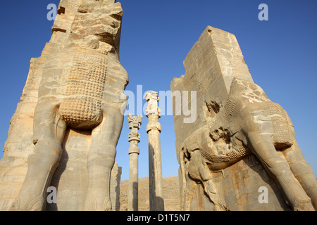 Il Xerxes Gate, aka Gate di tutte le nazioni, Persepolis, Iran Foto Stock