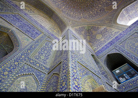 Decorazioni di Imam moschea, Isfahan, Iran Foto Stock