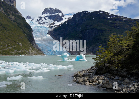 Ghiacciaio Serrano, Bernardo O'Higgins National Park, Patagonia, Cile Foto Stock