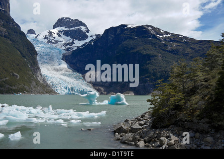 Ghiacciaio Serrano, Bernardo O'Higgins National Park, Patagonia, Cile Foto Stock