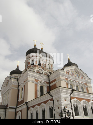 La St Cattedrale Alexander Nevsky a Tallinn Estonia Foto Stock
