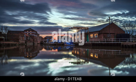 Tramonto a Newark on Trent Foto Stock