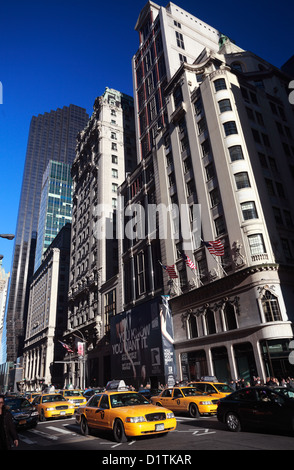 Giallo taxi a Manhattan. Foto Stock