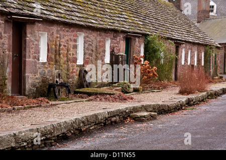 Riga di cottage costruito nel 1793 è l'Angus Folk Museum nella città di Glamis vicino alla famosa Glamis Castle,REGNO UNITO Foto Stock