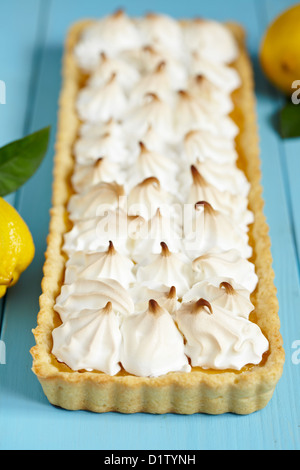 Close up Lemon Meringue Pie Foto Stock