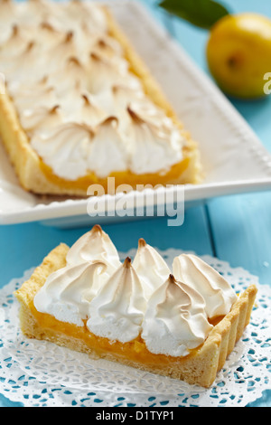 Close up Lemon Meringue Pie Foto Stock