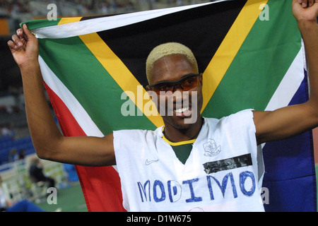 Teboho Mokgalagadi, alle Paralimpiadi di Atene 2004 Foto Stock