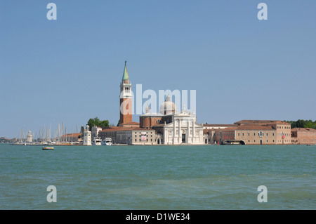 San Giorgio Isola Maggiore e Basilica, Venezia, Italia. Foto Stock