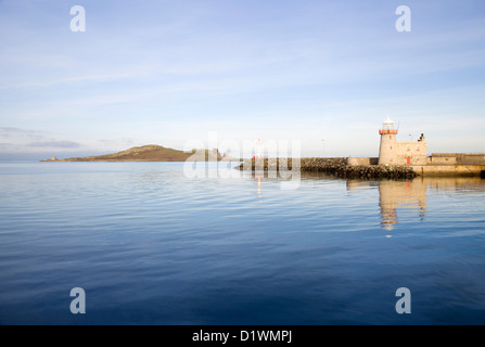 L'Irlanda Occhio di Howth, Light house, faro, pesca,porto,porto,Dublino,l'Irlanda,oceano mare irlandese, isola, pier,marciapiede, Foto Stock
