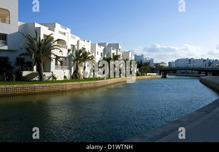 Tunisia Hammamet, il mare zona turistica di Yasmine Foto Stock