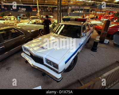 Museo dell'automobile Reims Champagne 1981 Dodge Diplomat auto della polizia, sceriffo Lafayette, Louisiana Foto Stock