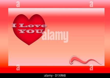 Amore saluto valentines day card Foto Stock