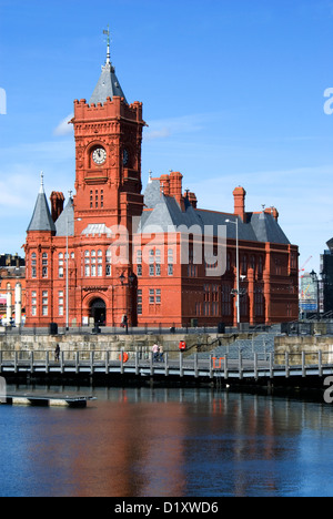 Vittoriano Edificio Pierhead, Baia di Cardiff, Cardiff, Galles, UK. Foto Stock