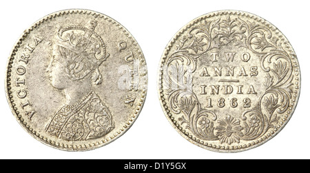 Antichi Indiani due Anas medaglia del 1862 Foto Stock