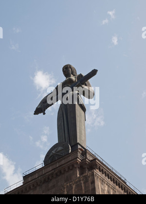 Madre Armenia statua, Yerevan Foto Stock