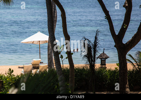 Spiaggia allo Hyatt Regency di Sanur, Bali, Indonesia Foto Stock