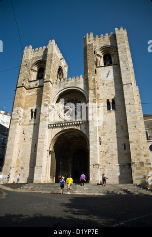 Catedral da Sé a Lisbona, Portogallo, Alfama Foto Stock