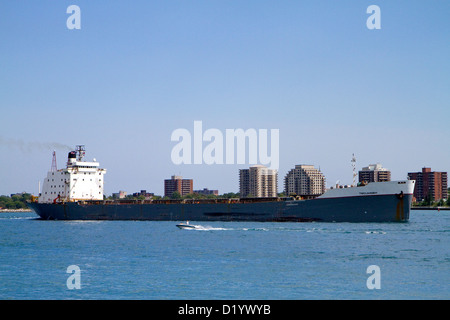 Tecumseh portarinfuse nave sulla St Clair River a Port Huron, Michigan, Stati Uniti d'America. Foto Stock