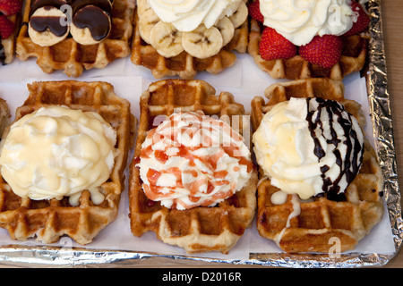 Bruxelles, Belgio, waffles Bruesseler Foto Stock