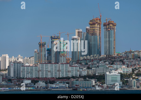 Grande sviluppo turistico in spiaggia Haeundae distretto di Busan Foto Stock