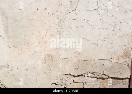 Lo sfondo di alta dettagliata pietra frammento di muro bianco Foto Stock