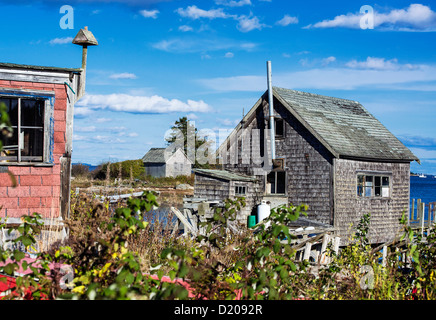Lobster shed, jonesport, Maine, Stati Uniti d'America Foto Stock