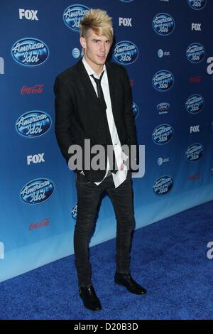 Gen 9, 2013 - Los Angeles, California, Stati Uniti - Colton Dixon assiste FOX ''American Idol'' stagione12 Premiere il 9 gennaio 2013 a Royce Hall,UCLA di Los Angeles, CA.USA.(Immagine di credito: © TLeopold/Globe foto/ZUMAPRESS.com) Foto Stock