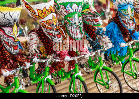 Maschera Thai festival. Essa è denominata Phi-Ta-Khon nel nordest della Thailandia Foto Stock