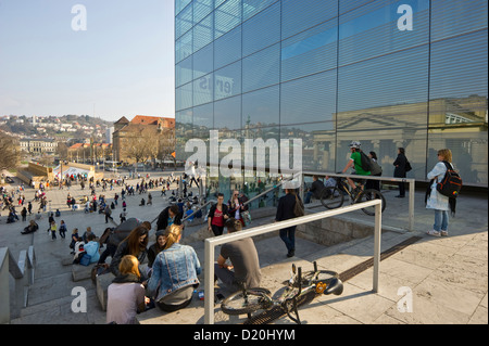 Museo di Arte, Kunstmuseum di Stoccarda e Schlossplatz, Stoccarda, Baden-Wuerttemberg, Germania Foto Stock