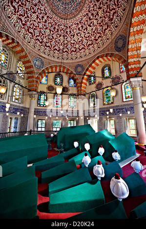 La Tomba & sacrophaguses del sultano ottomano Murad III . Istanbul, Turchia Foto Stock