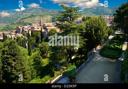 Vista dei giardini rinascimentali di Villa d'Este, Tivoli, Italia Foto Stock