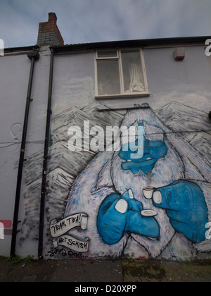 Arte di strada in North Laine,Brighton. Foto Stock