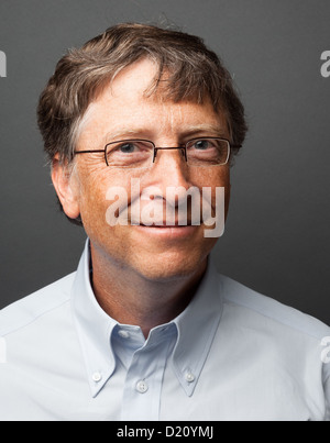 Bill Gates Studio Headshot ritratto, 2010 Foto Stock