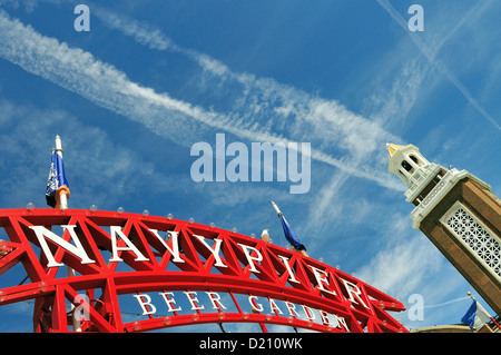 Stati Uniti Illinois Chicago il Navy Pier sul Lago Michigan. Foto Stock