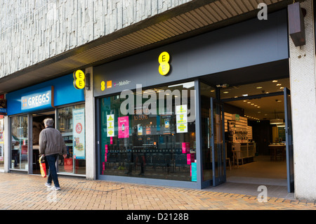 EE, tutto dappertutto, mobile phone shop. Foto Stock