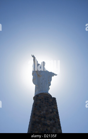 Cristo Redentor, Cristo Redentore statua all'ingresso del Valdés National Park, vicino a Puerto Madryn, Chubut, Patagonia, Foto Stock