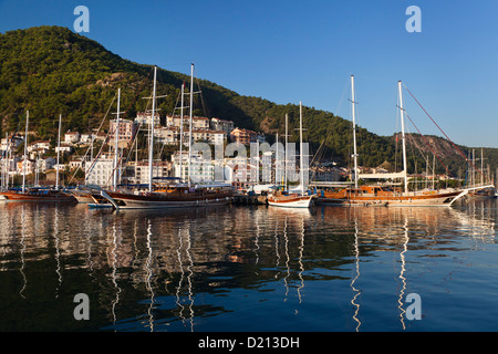 Fethiye Harbour, lycian coast, Mare mediterraneo, Turchia Foto Stock