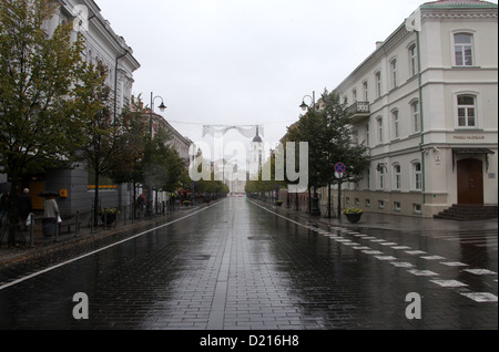 Gediminas Avenue a Vilnius Foto Stock