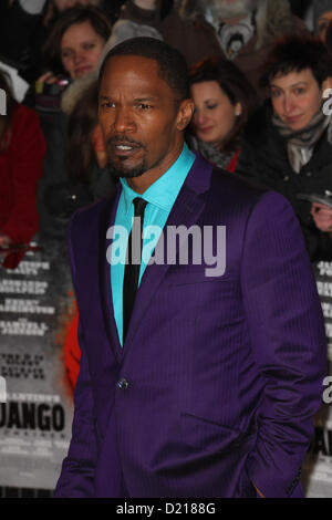 Londra, UK, 10/01/2013: Jamie Foxx arriva per il Django Unchained - UK film premiere in Leicester Square. Credito: Simon Matthews / Alamy Live News Foto Stock