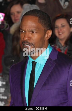 Londra, UK, 10/01/2013: Jamie Foxx arriva per il Django Unchained - UK film premiere in Leicester Square. Credito: Simon Matthews / Alamy Live News Foto Stock