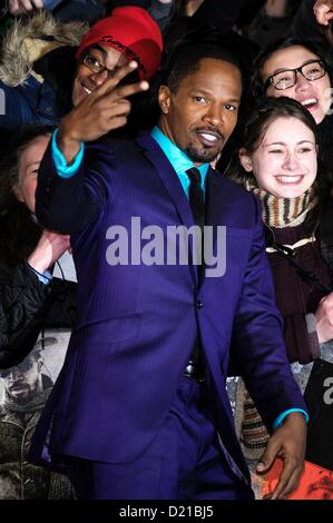 Attore Jamie Foxx assiste il Regno Unito Premiere di Django Unchained il 10/01/2013 presso Empire Leicester Square, Londra. Persone nella foto: Jamie Foxx. Foto di Julie Edwards/Alamy Live News Foto Stock