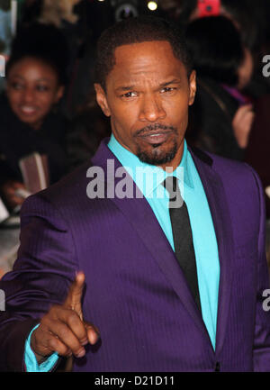 Jamie Foxx - UK premiere del 'Django Unchained' all'Empire Leicester Square, London - 10 gennaio 2013 Foto di Keith Mayhew/Alamy Live News Foto Stock